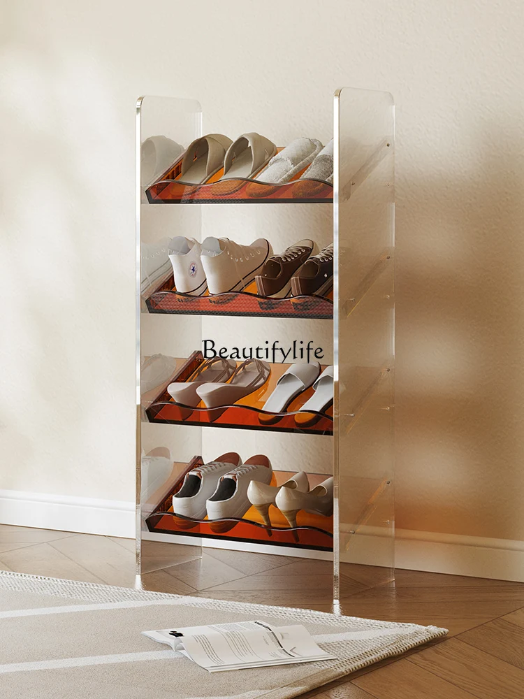 

Acrylic door shoe rack porch storage cabinet multi-layer living room floor display rack