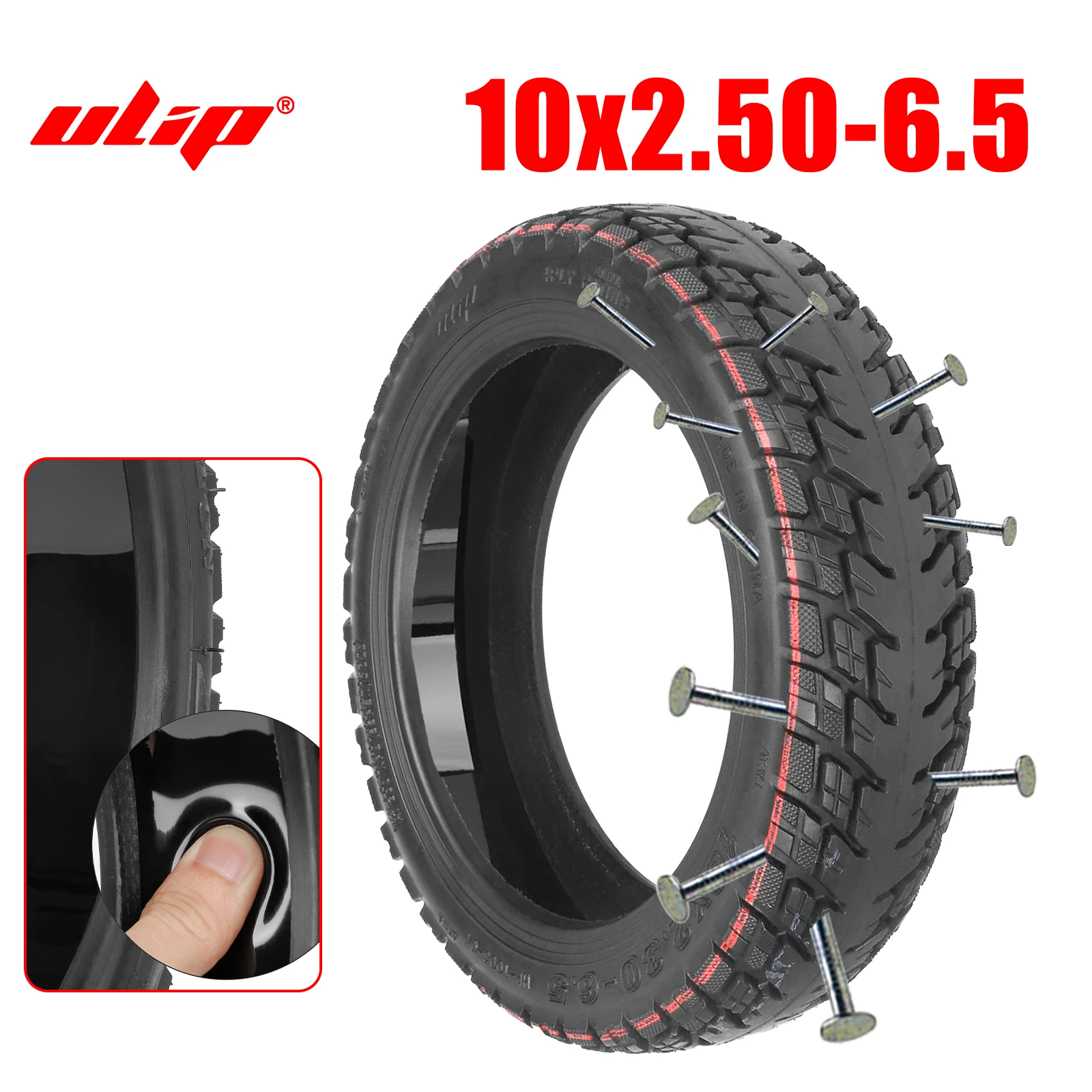 

ULIP 10x2,50-6,5 самовосстанавливающаяся шина содержит шину с антифризным клеем для Ninebot Max G30 D E с шиной для электрического скутера INMOTION L9E