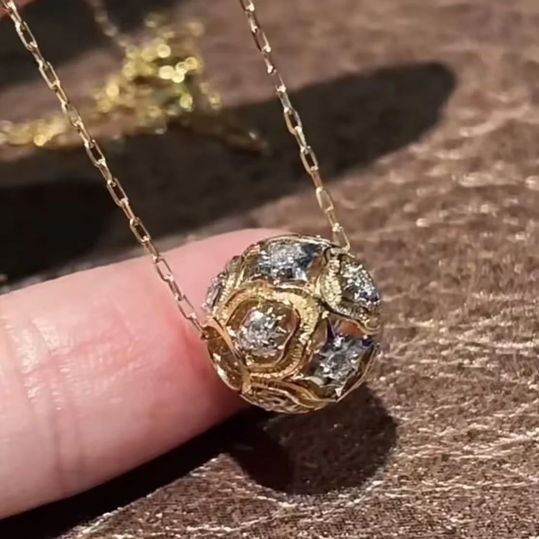 

925 Silver Lucky Ball Pendant Unisex Meaningful High Fine Jewelry For Women Men Italian Designer Good Fourtune Blessing Necklace