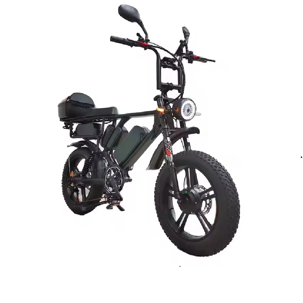 

Electric Bike Dual Motor 2000W Triple Battery 70Ah Oil Brake Full Suspension Long Range Fast Fat Tire Electric Bike Dual Motor