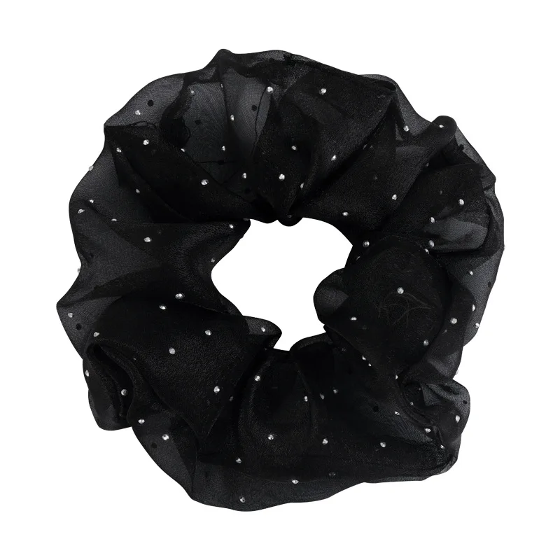 Elegant and Delicate Hair Accessories with Korean Hair Bun Cover and Organza Scrunchies, Perfect for Girls and Women