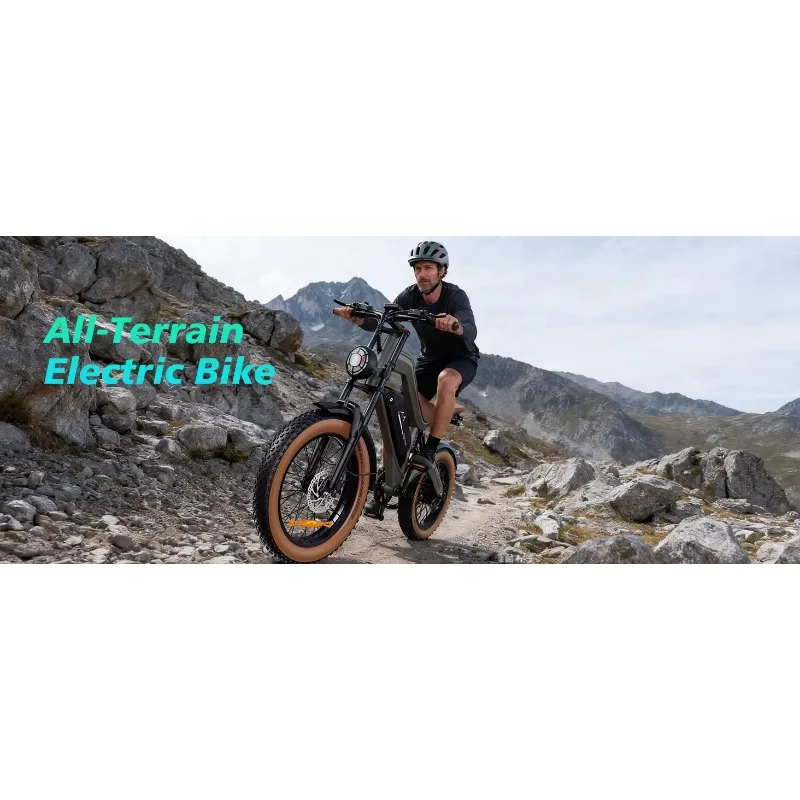 All Terrain 20Inch 1500w 48v Fat Large Tire Pedal-assisted City Ebike Mountain Dirt E Mtb  Electric Bike Bicycle Cycle for Adult