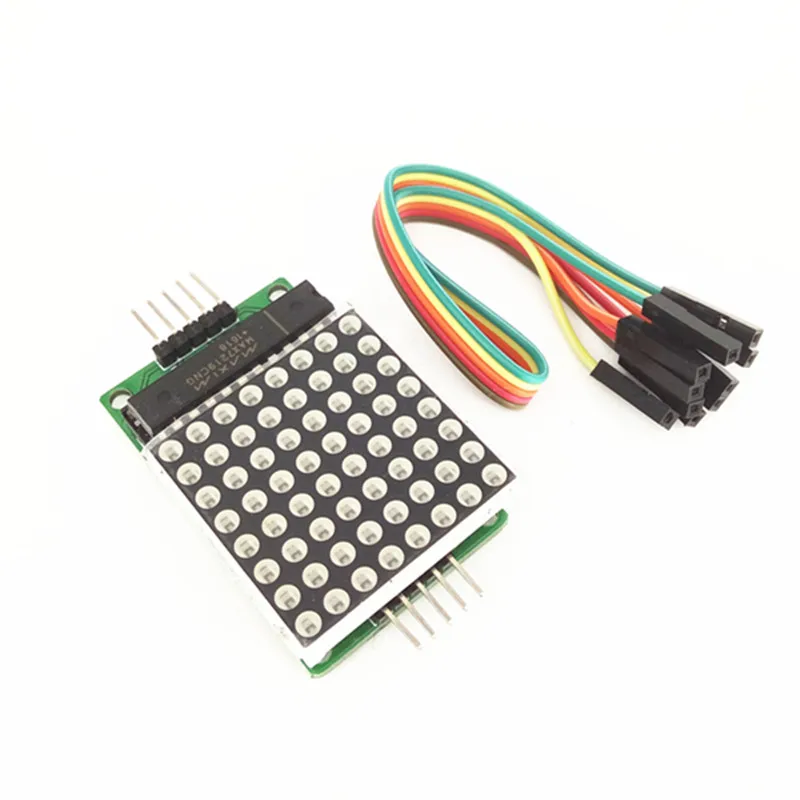 MAX7219 Dot Matrix Module Control Module Single-chip Module Display Module With Dupont Line Kit