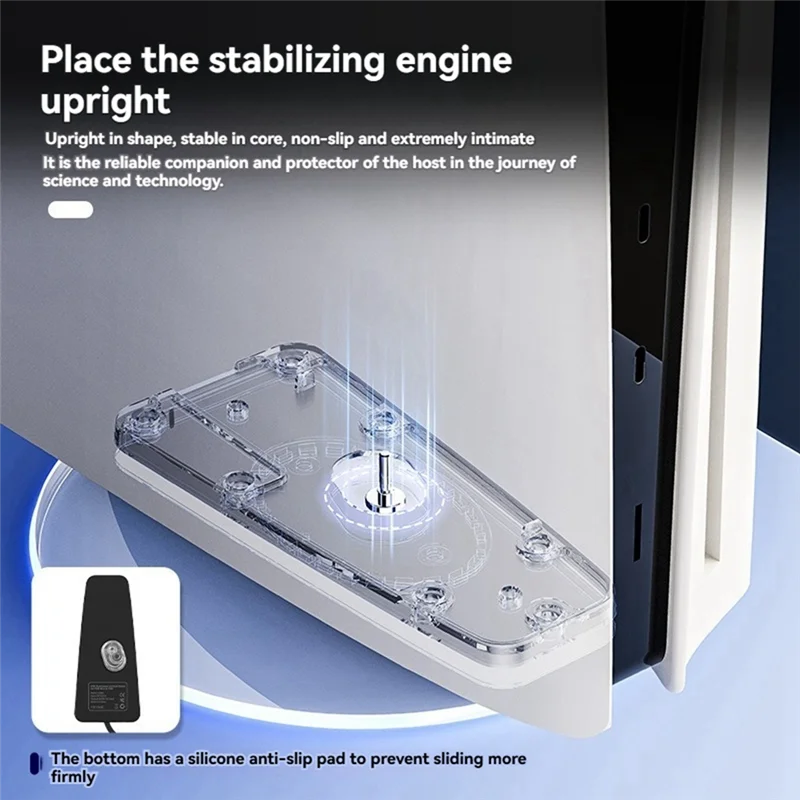 

T82C Hot Sale-RGB Vertical Stand For PS5 & PS5 Slim Plug And Play Easy Snap-In Installation RGB Lighting Disc & Digital