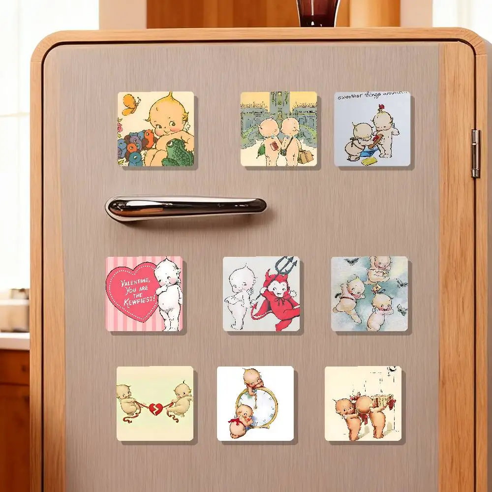 K-kewpie Cute Cartoon Refrigerator Magnet Creative Kitchen Home Decoration Soft Magnetic Decor Festival Gifts Multi Scene Use