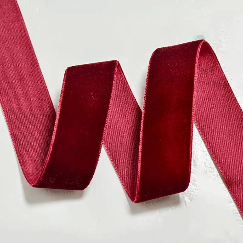 New 5 Yards Velvet Ribbon DIY 6/10/15/20/25/40mm Gift Wrapping Ribbon Handmade Single-Sided Velour Ribbons Bow Flower Bouquet