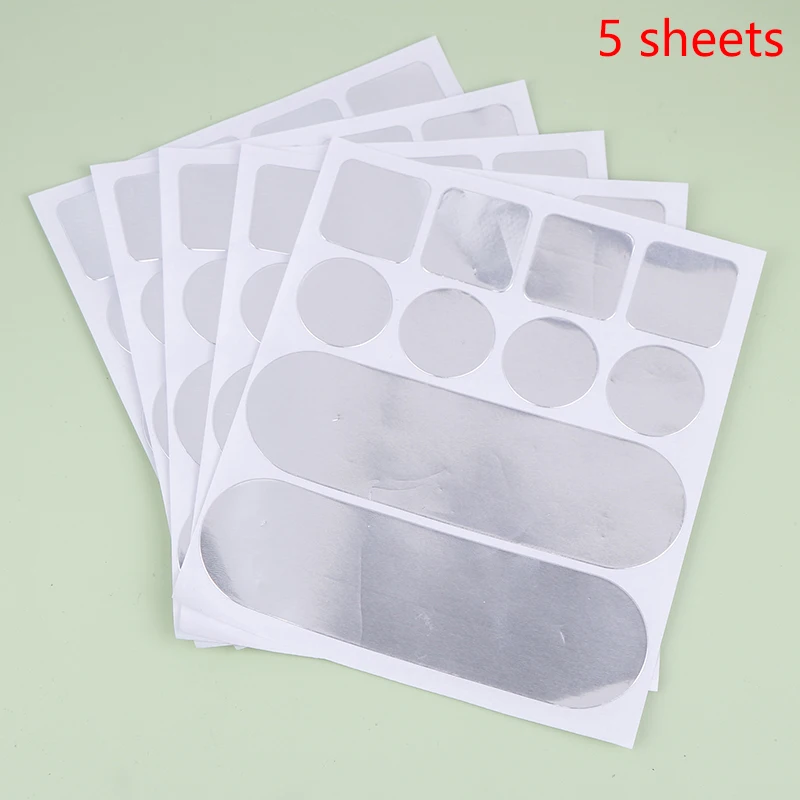 5 uds pegatina de olla de acero inoxidable cinta de reparación autoadhesiva parches de olla impermeable cinta de papel de aluminio resistente a altas temperaturas