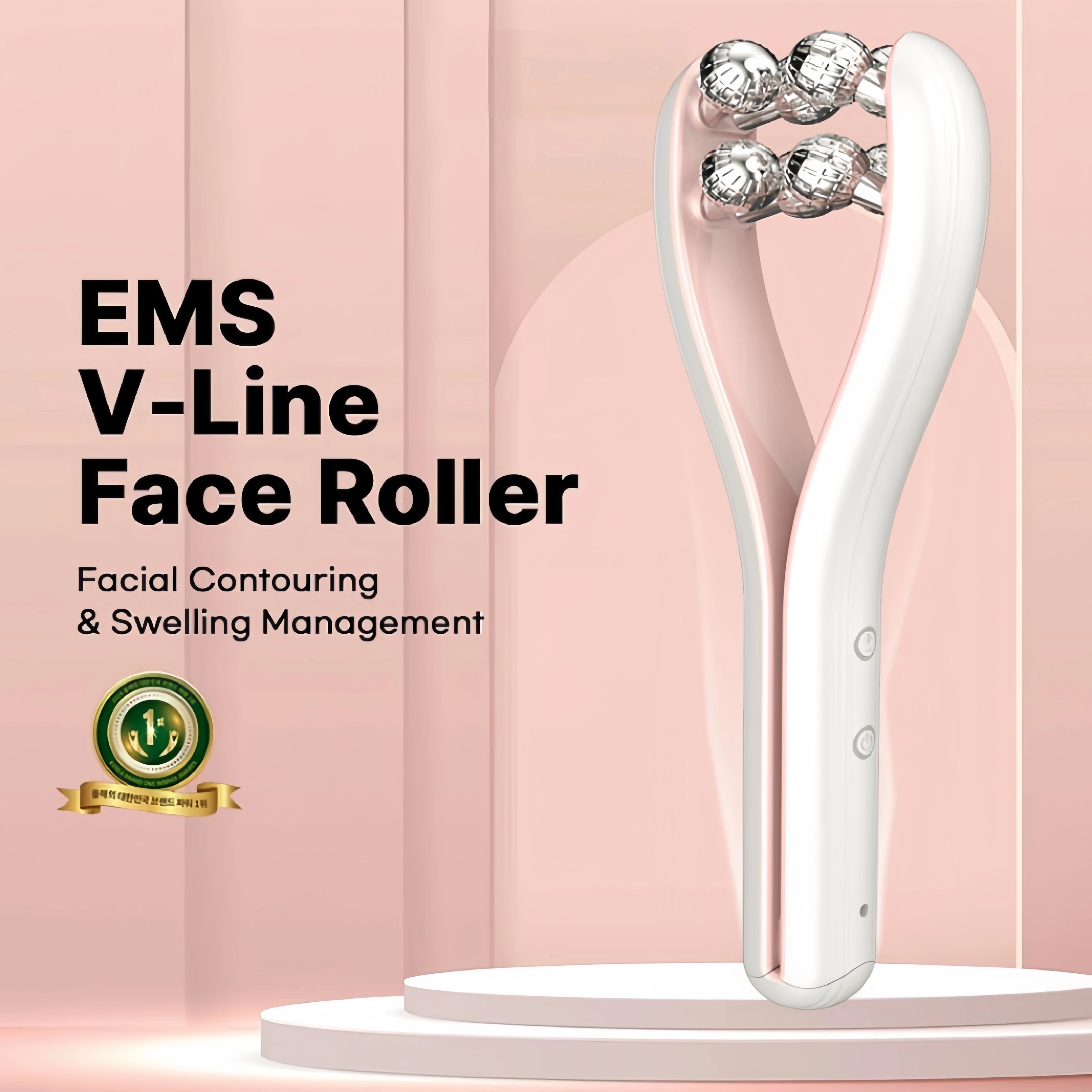 Masseur Facial de beauté V-Face, rouleau à microcourant EMS, artefact amincissant pour raffermir et soulever le visage
