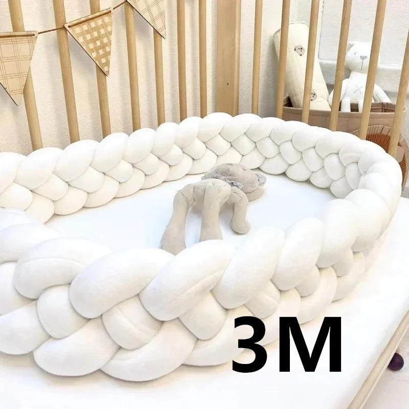 1M 2M 3M Baby Bumper Crib Protector Baby Bed Cushion for Infant Room Baby Cot Bumper Anti-collision Room Decor Baby Bed Bumper image 3