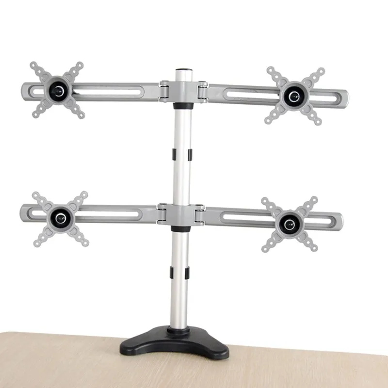 Desktop Quad Screen Monitor Mount Holder Multi LCD Computer Mount Rotating Screen Mount Lift Base Monitor Arms Monitor Bracket