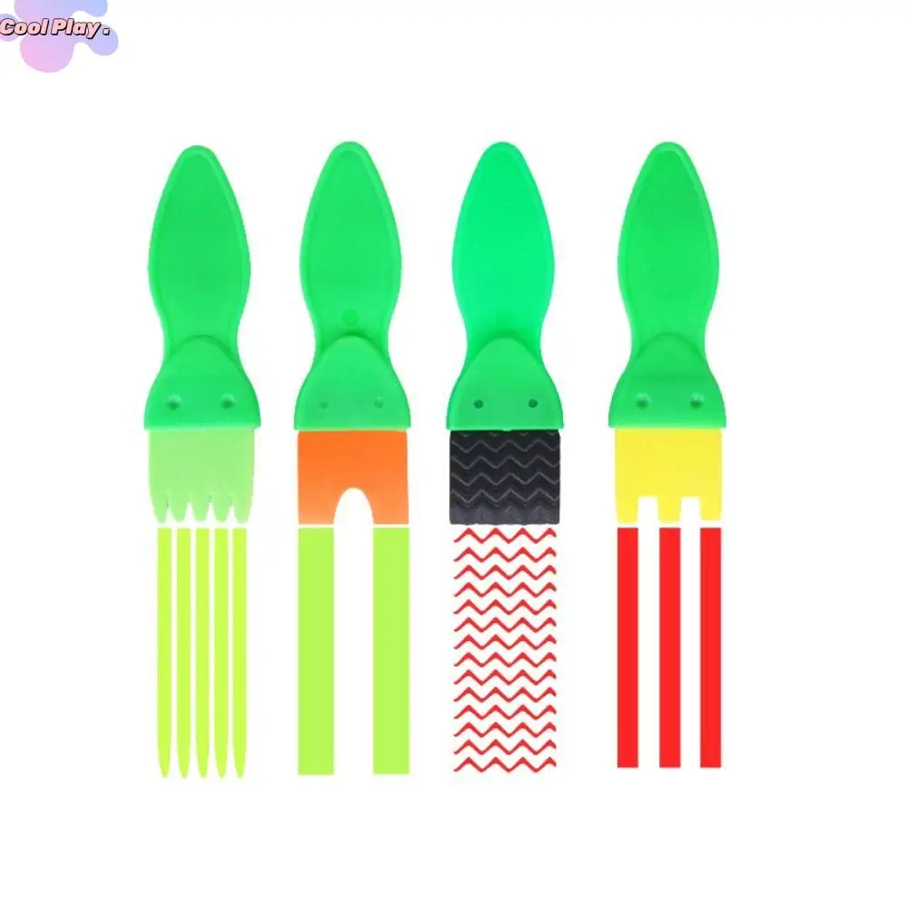Esponja escova esponja carimbo escova kits criação artesanal cogumelo vara diy esponja selo escova diy eva rolo jardim de infância