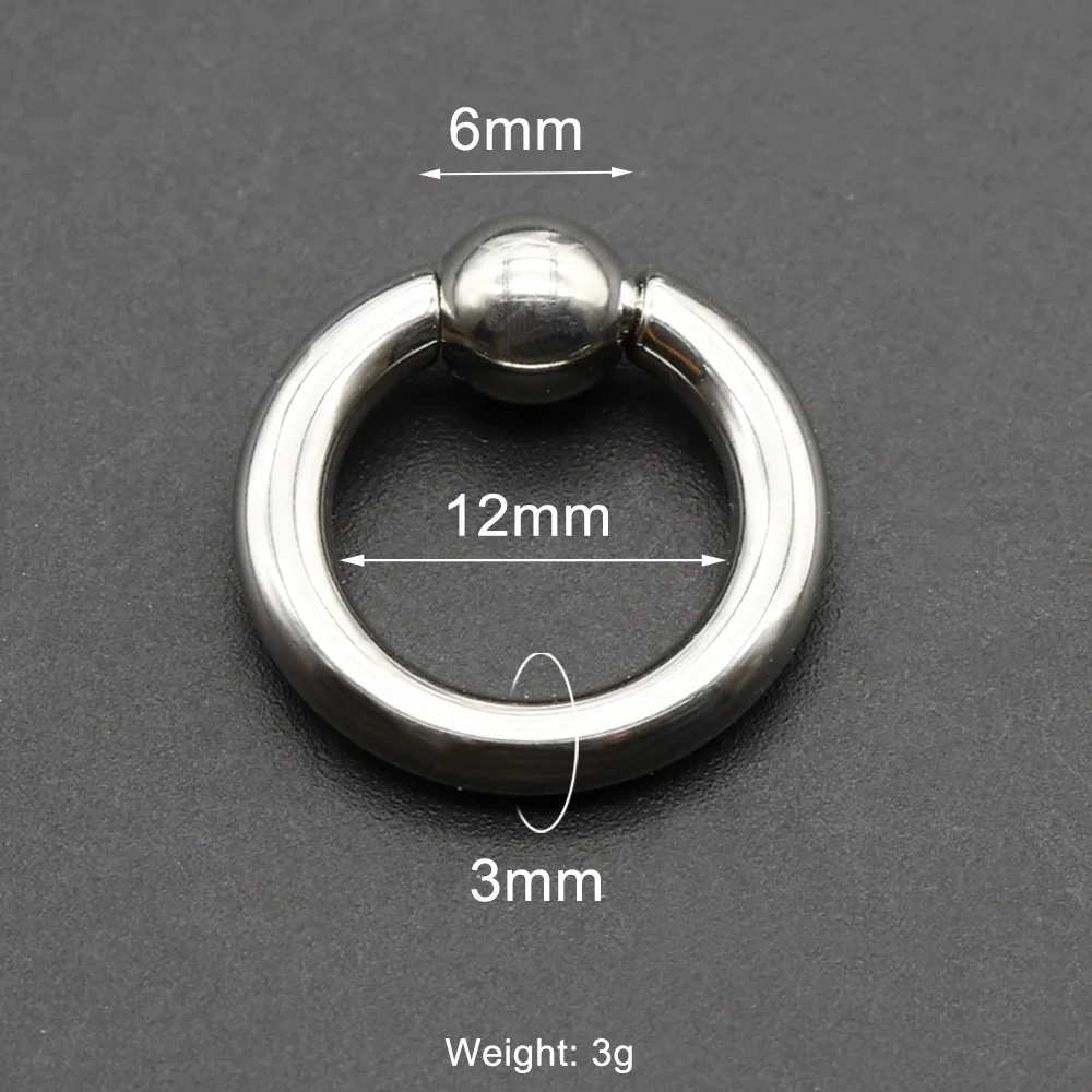 Captive Spring Bead Ring for Septum Piercing