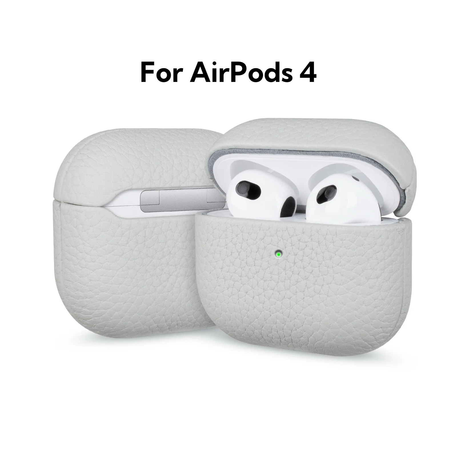 For AirPods 4 Leather Case For AirPods 4 Business Earphone Cases 4th Generation 2024 Cover Apple Headset Shell MagSafe Case