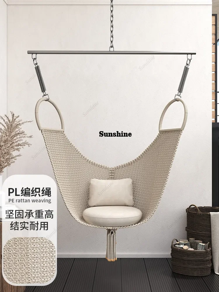 YBalcony Indoor Hanging Chair Swing Home Living Room Light Luxury Leisure Furniture Advanced Sense Shake
