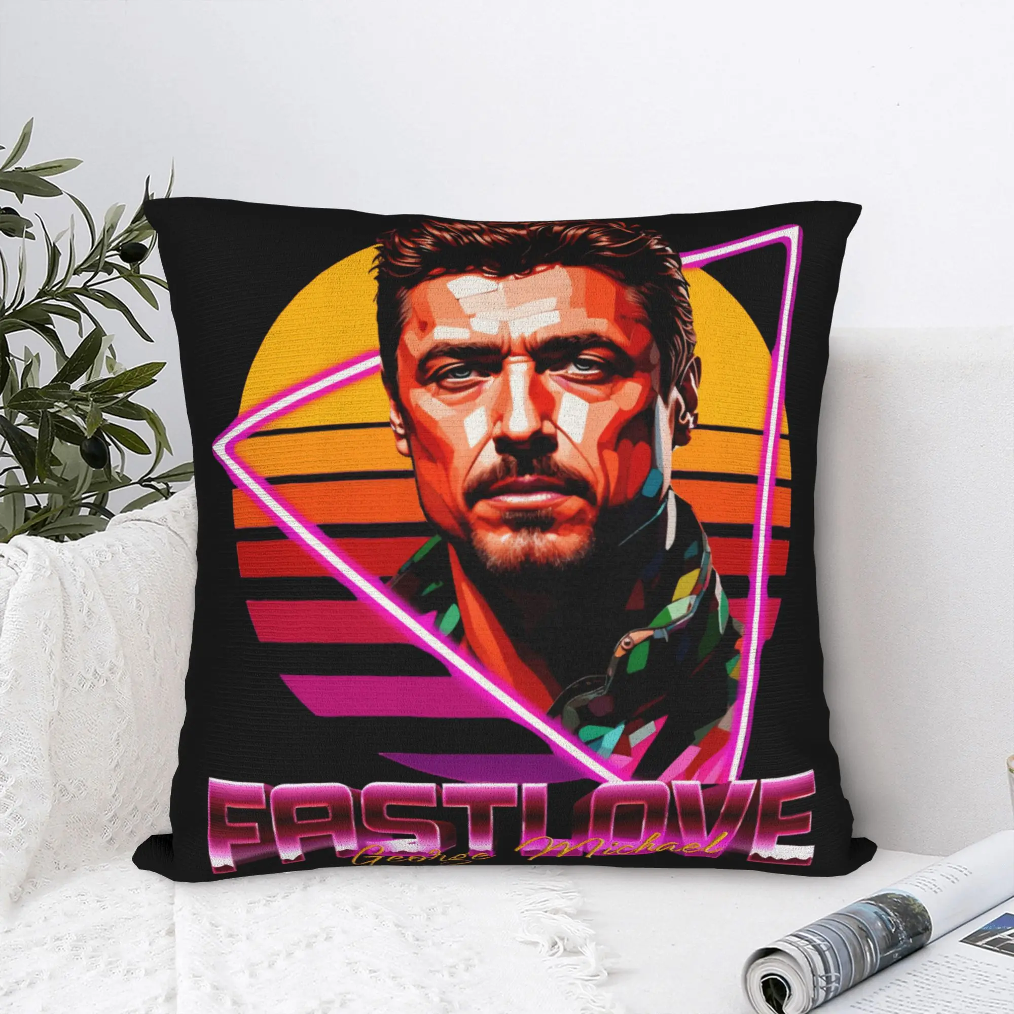 Retro Classic George Michael Pillow Case  Soft Pillow Cover Kawaii Pillowcases For Sofa Car Home Decor