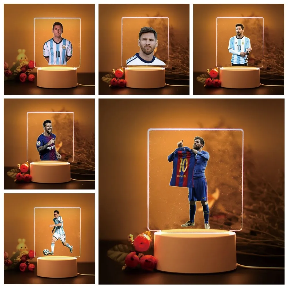 1 pc hot Famous Football athletes 3D Visual Night Light for Game Room Decor the Boys Girls Birthday Gift