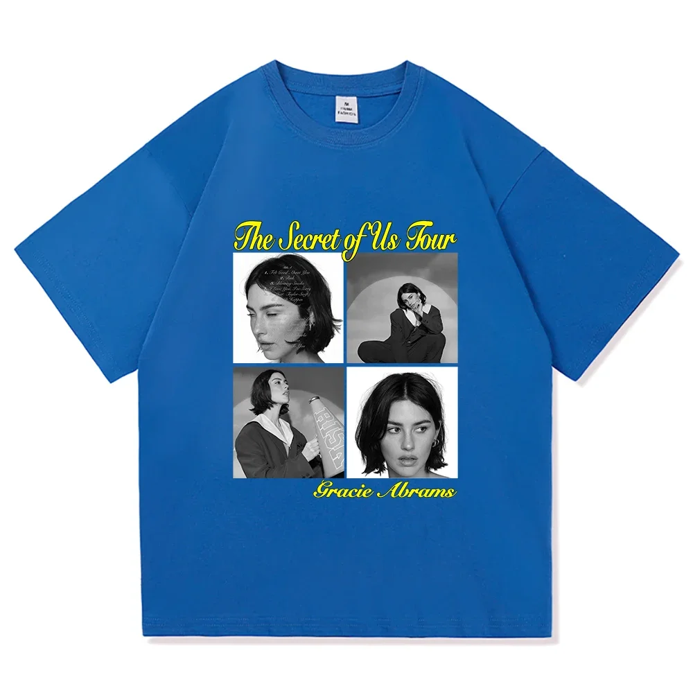 Gracie Abrams Risco O Segredo de Nós The Eras Tour Camiseta Homens/Mulheres Estética Retro Camiseta Unissex Novo Álbum Camisetas