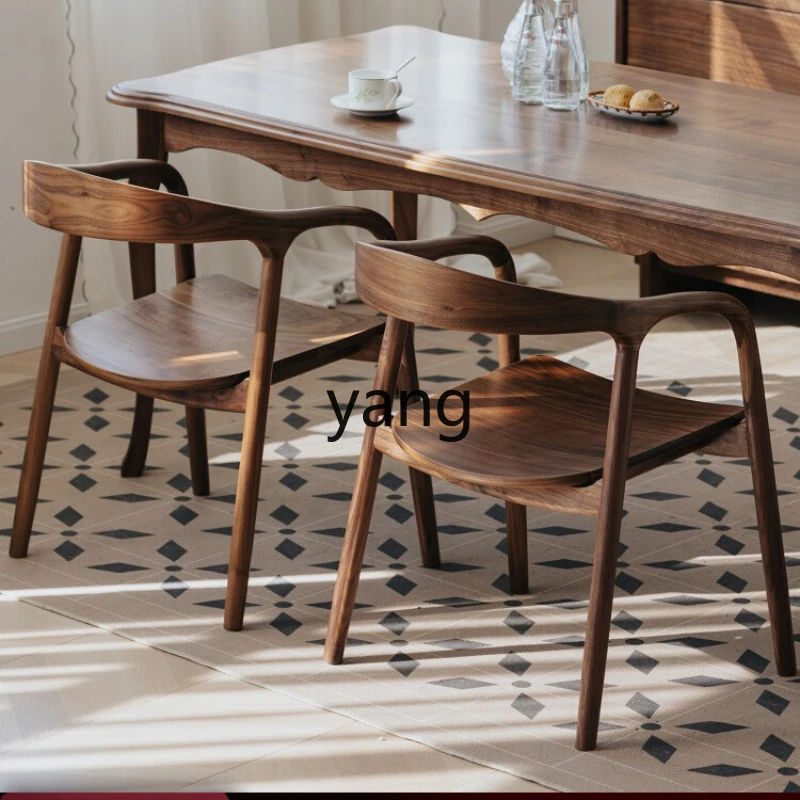 LMM Home Desk Chair Backrest Chair Solid Wood Armchair