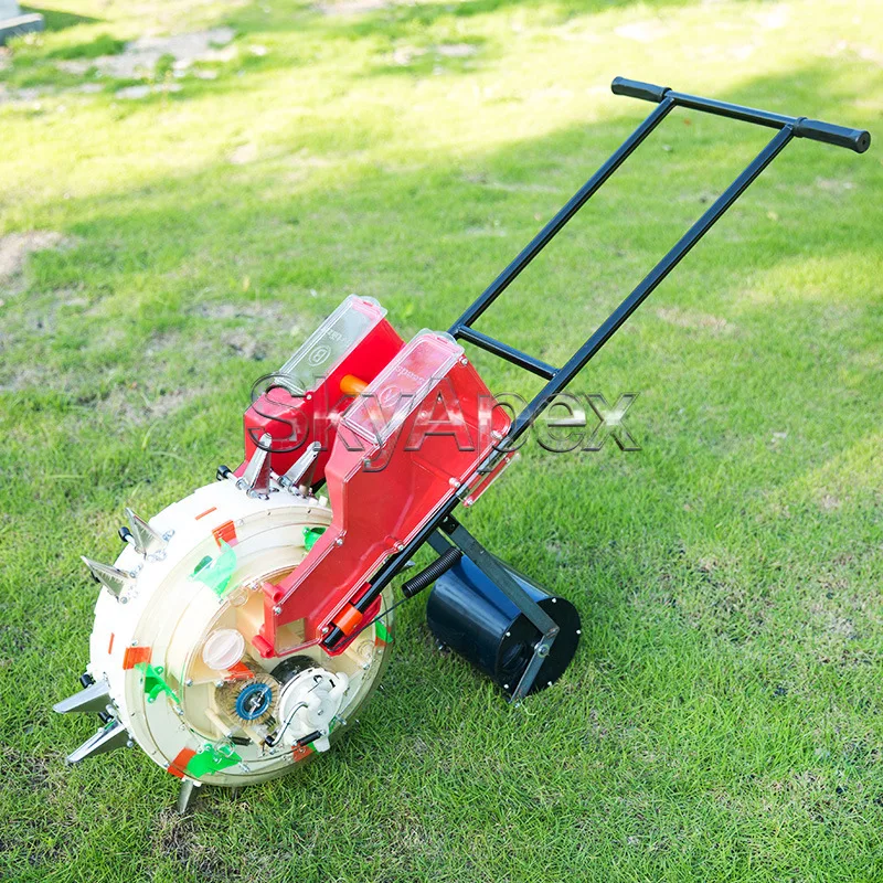 New Garden Hand Push Wheel Precision Seeder Peanut Soybean Corn Vegetable Planter Dibbler Farm Planting Tool Seeding Equipment