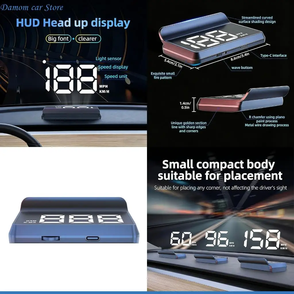 

A2UC Satellite Enabled Projection Display For Vehicles Featuring Speed Calibration And 11 Level Brightness Control