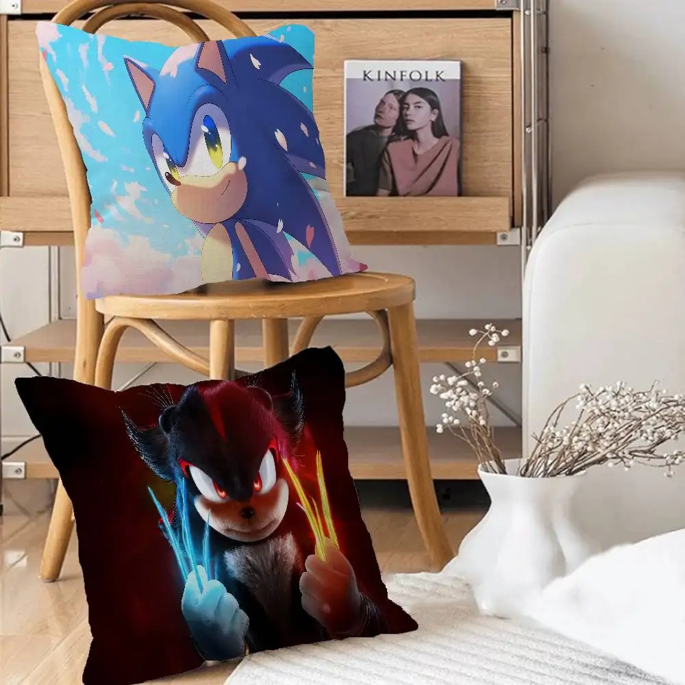 Classic Game S-SonicS 45*45cm Cushion Cover Pillow Cover Decor Pillowcase Home Pillowcase for Couch Pillow - view 3