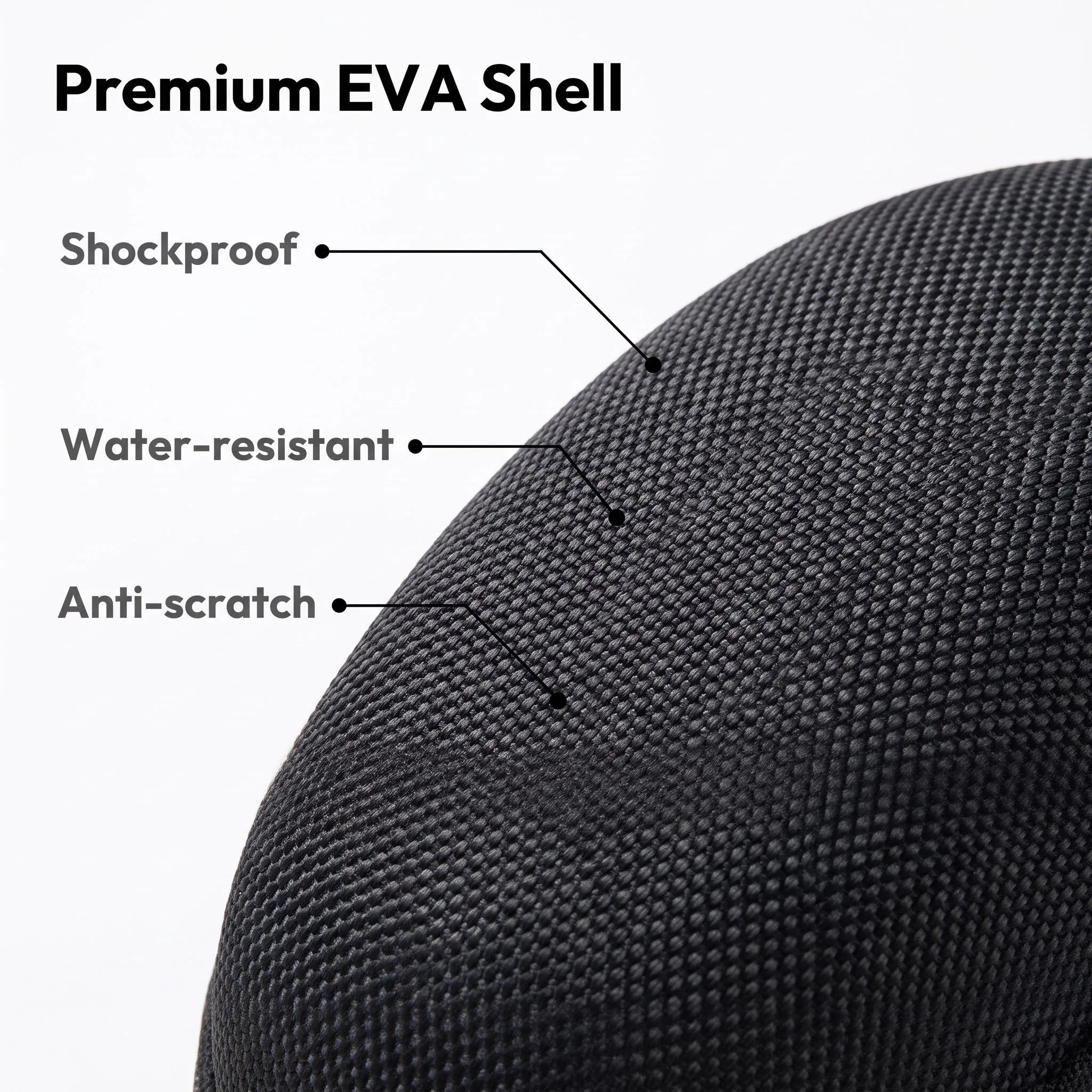 Hard EVA Sunglasses Case with Double‑Layer Protection, Soft Velvet Lining Eyeglasses Storage Box with Carabiner Hook