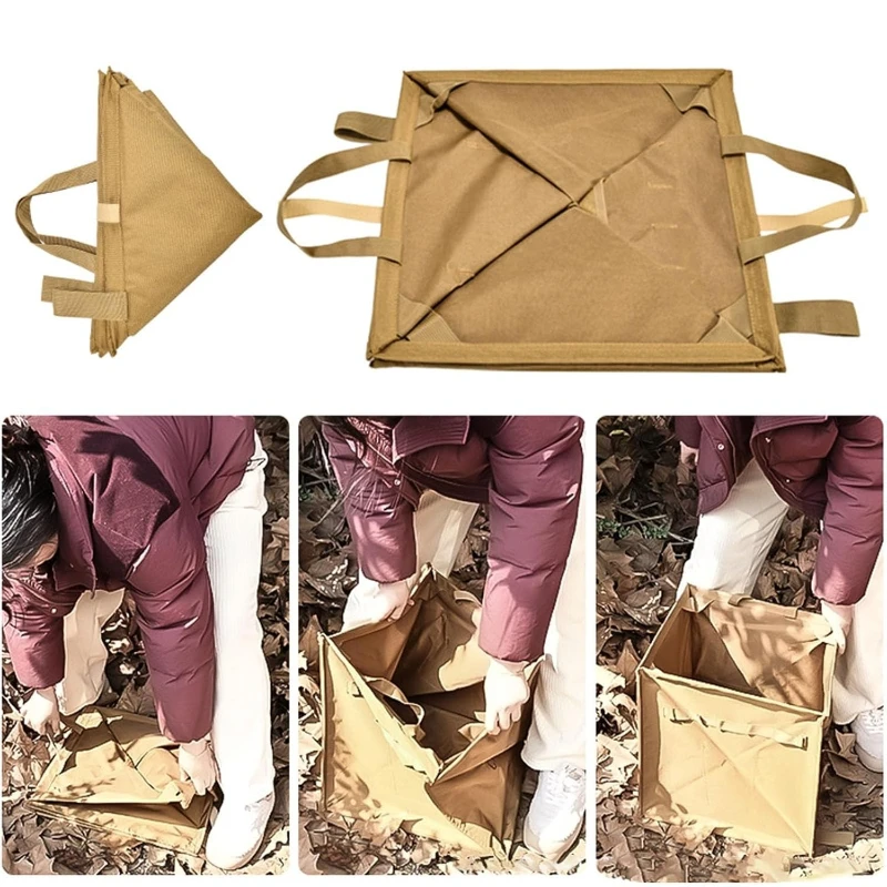 

Heavy-Duty 600D Oxford Foldable Trash Can Outdoor Camping Gear Multi-Use Storage Bag Travel Hiking Exploration Compact Design