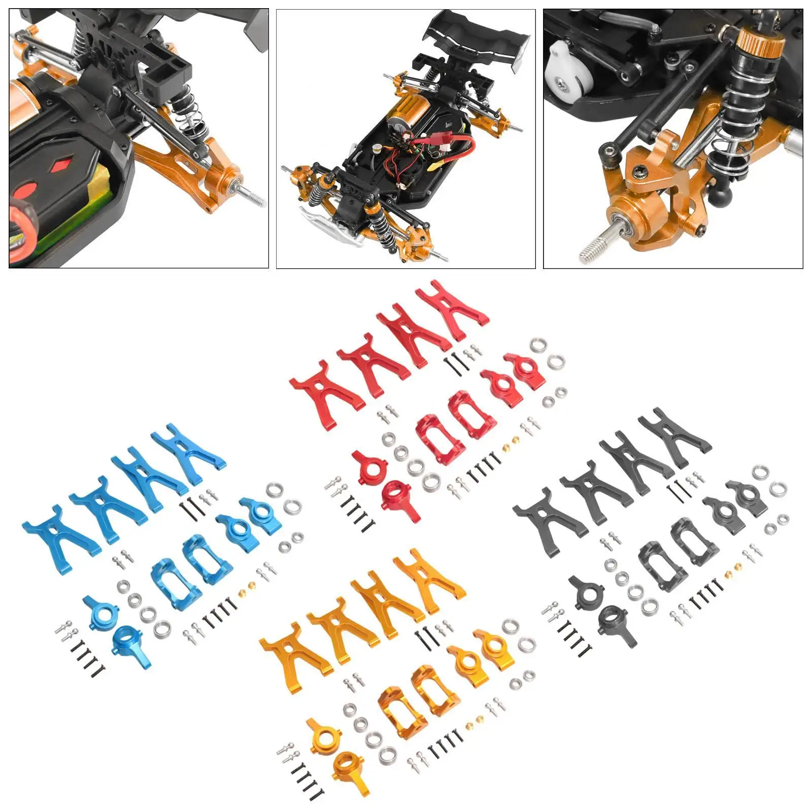 

Swing Arm Steering Cup Kit RC Vehicle Direct Replace Easy Assembly C Steering Cup 1/18 for 184008 A969 184011 A959 Supplies