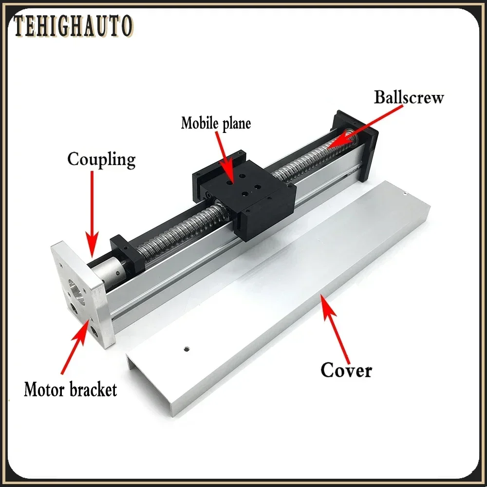 CNC Dustproof Fully Enclosed Module Sliding Table Ballscrew 1204/1605/1610 MGR12 Slider  MGN12C Block Linear Rail Router XYZ