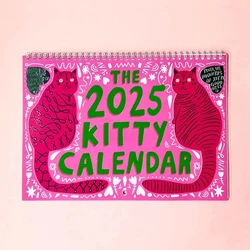 2025 Kitty Calendar Cute Cat Calendar Wall Calendar Wall Planner For Home Living Room Room Kitten Decorations