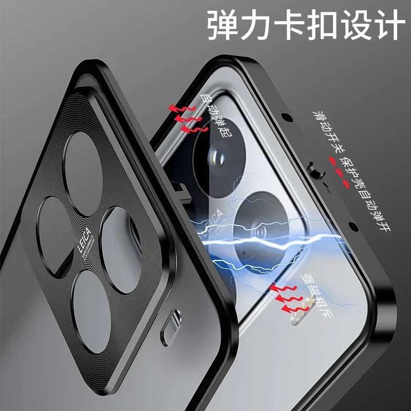 Shockproof Hard Cover for Xiaomi 15 Pro Mi15 Aluminium Alloy Metal Frame Bumper+Tempered Glass Armor Back Case for Xiaomi 15pro