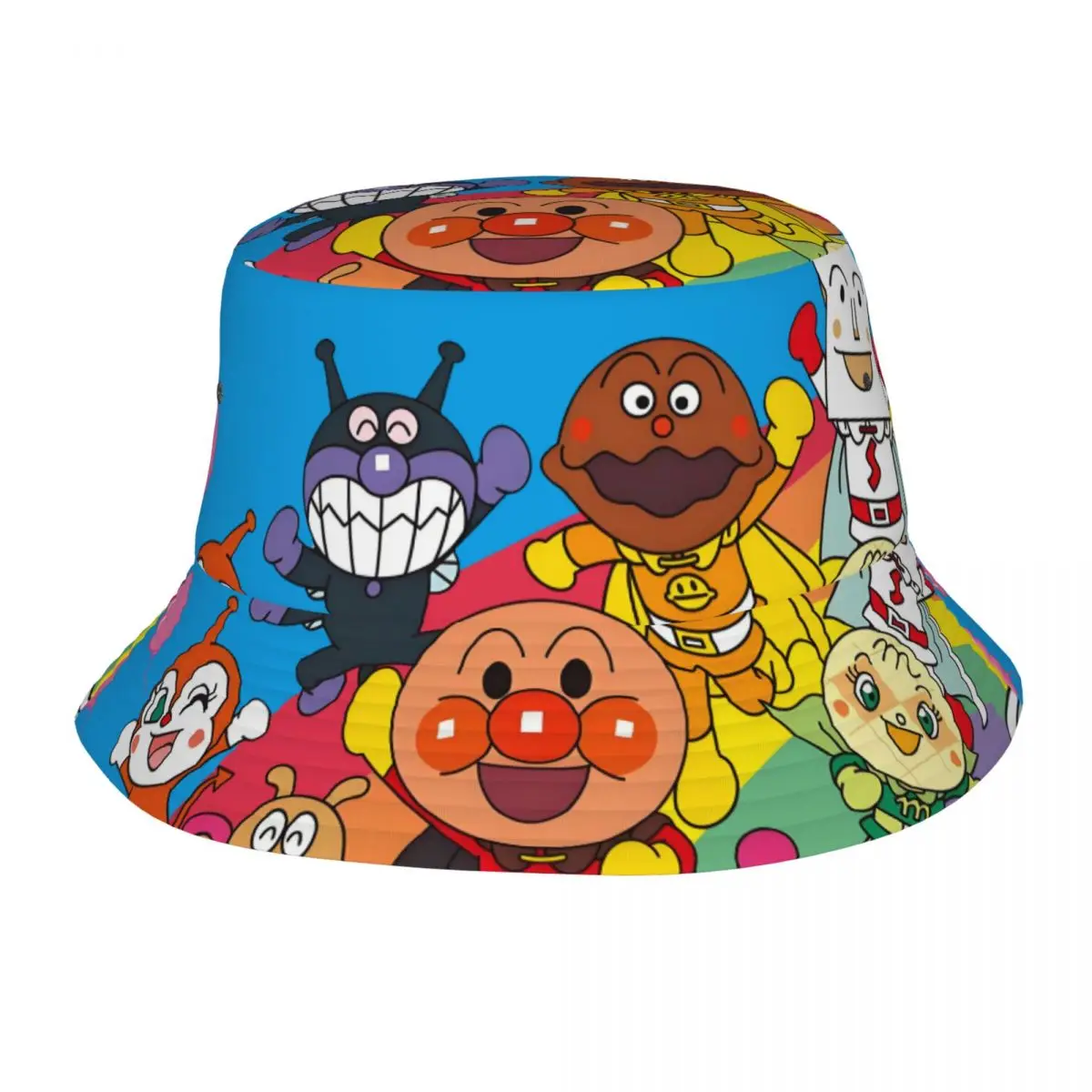 Sombreros de Pescador Personalizados con Diseño de Anpanman, para Hombres y Mujeres, Moda de Verano, Protección Solar