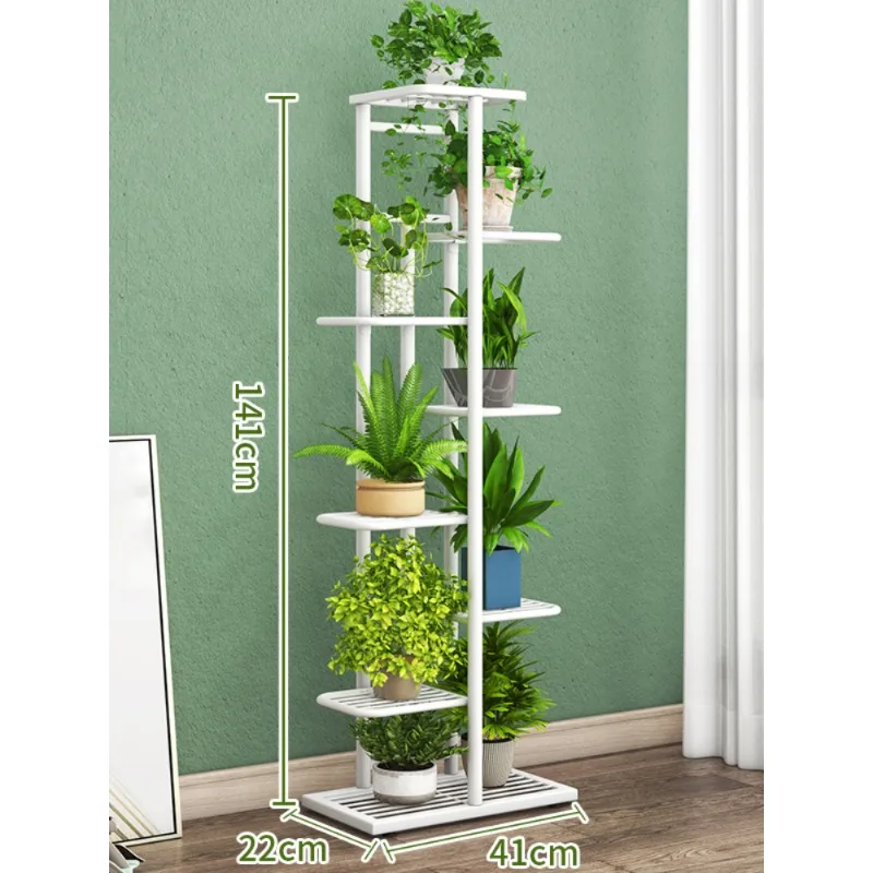 Flower Pot Storage Rack Balcony Living Room Floor Standing Multi-layered Minimalist Indoor Iron Art Green Pineapple Succulent