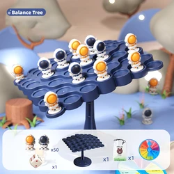 Kids Balance Tree Board Game Astronauts Frog Balance Board Tabletop Party Funny Parent-Child Interactive Game Building Block Toy