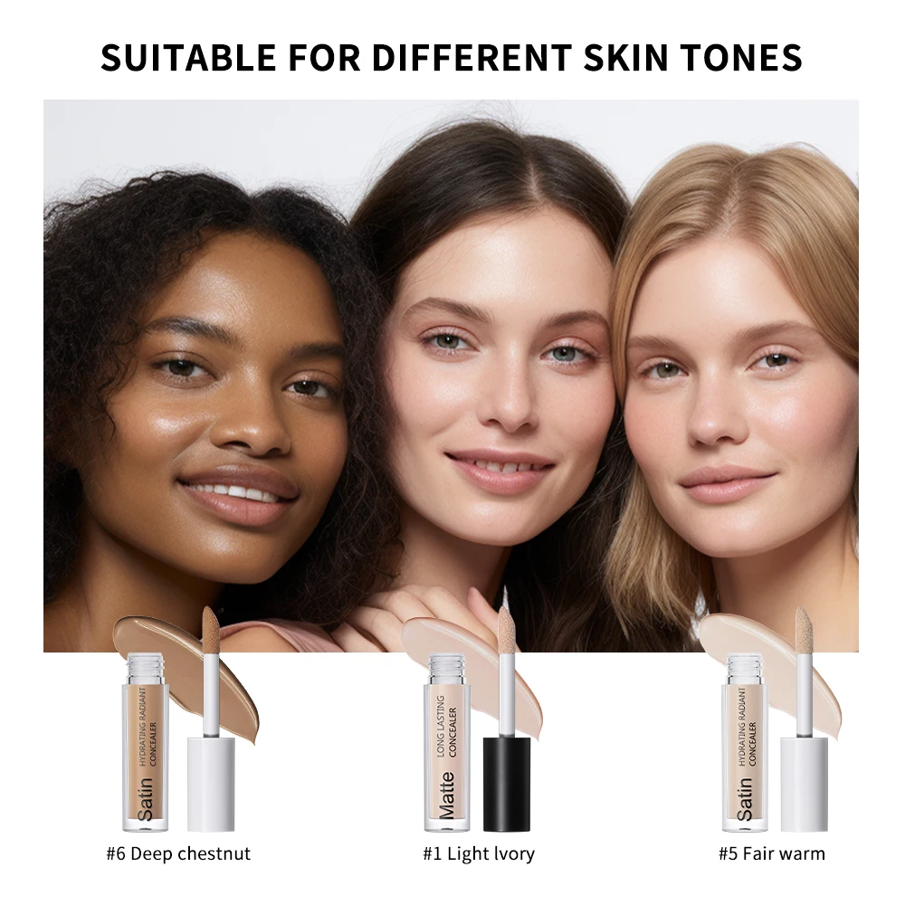 Long Lasting Highly Concealer Full Coverage  Pigmented Matte Finish Medium Neutral 6 Colors Camo Concealer Makeup