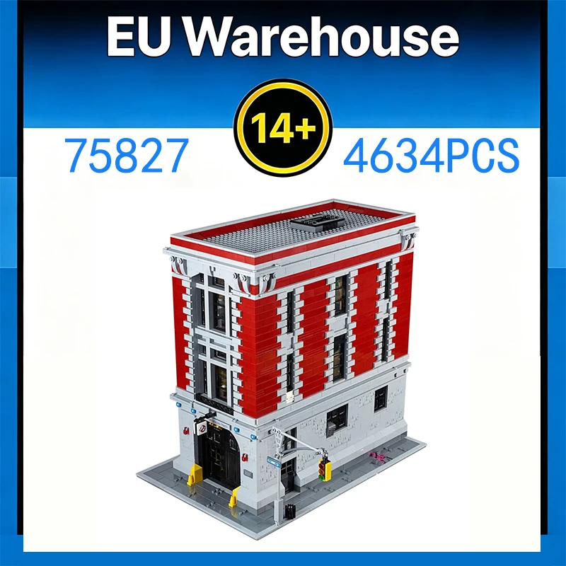 4634 Teile Ghostbusters Feuerwehrhauptquartier Bausteine Spielzeug-Modell Kompatibel mit Set 75827 Geburtstagsgeschenke für Erwachsene