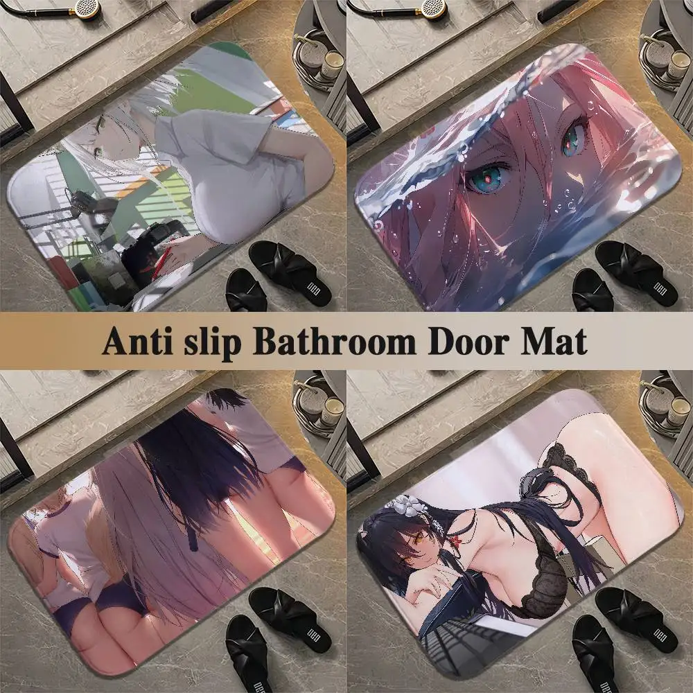 

Anime Sexy Girl Floor Mat Printed Large Carpets Living Room And Bedroom Carpets Bathroom Anti Slip Door MATS Small Carpets