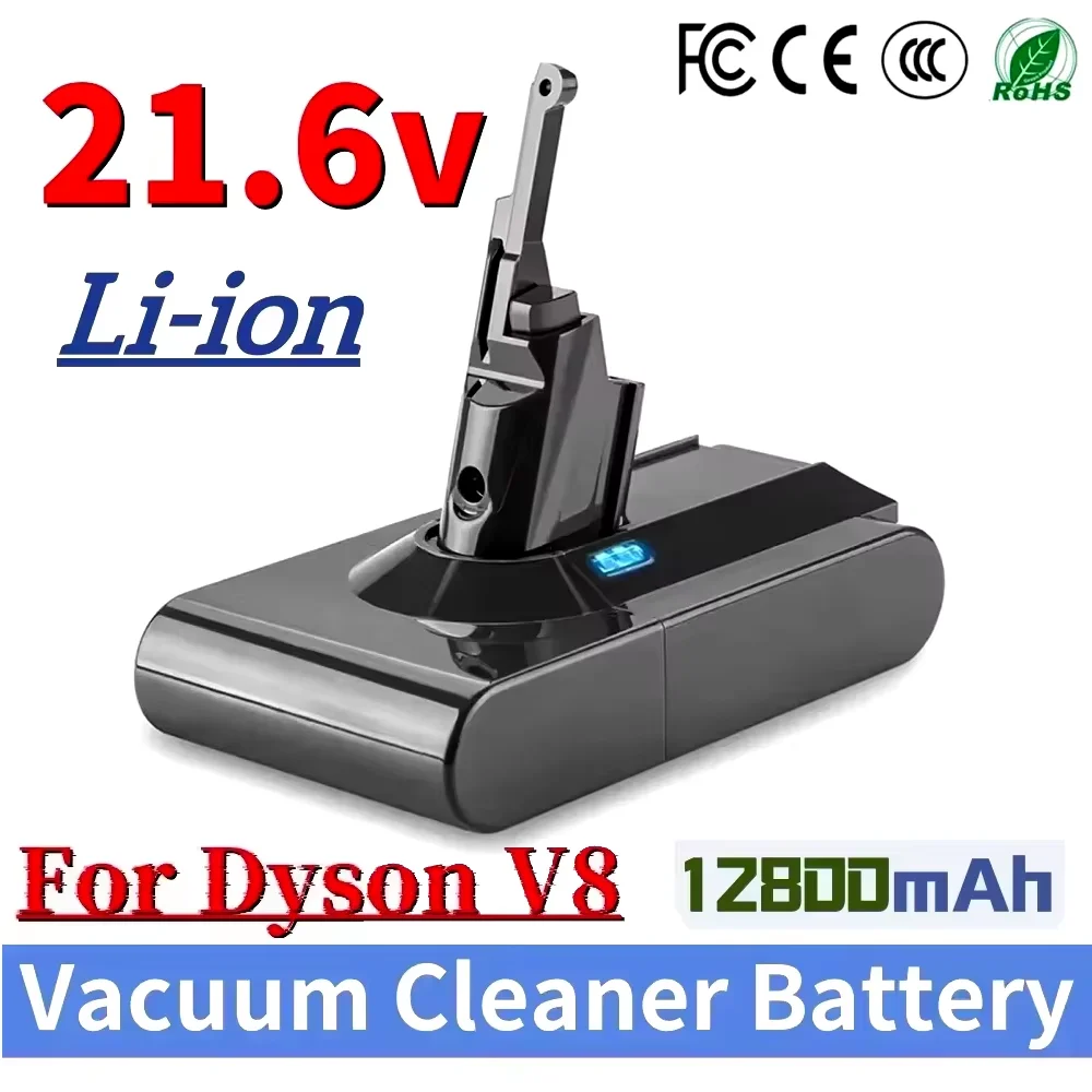 21.6V  Li-ion Battery 12800mAh For Dyson SV10  V8 Absolute V8 Animal SV10 Handheld Vacuum Cleaner series Rechargeable