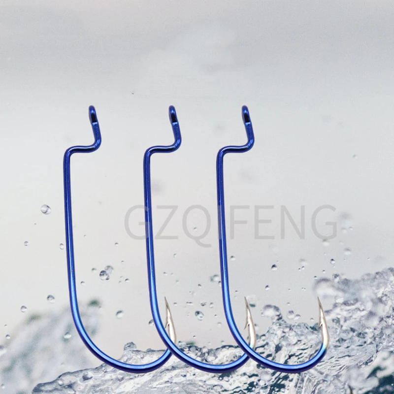 ZYZ Texan hook 10/12pcs High Carbon Steel Narrow Belly Fitted Soft Bait Fishing Lure Softjerk Crank-Hooks Fishing Tackle