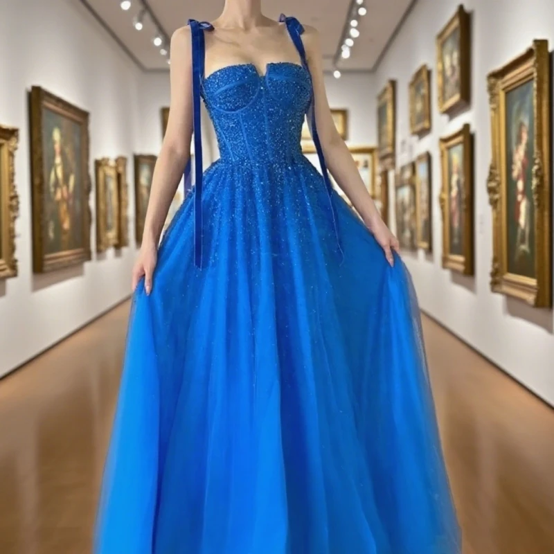 

Evening Dresses D/party Custom Made A-line Tulle Party Dress for Wedding Elegant Red Off-shoulder Suspender Strap Prom Customize