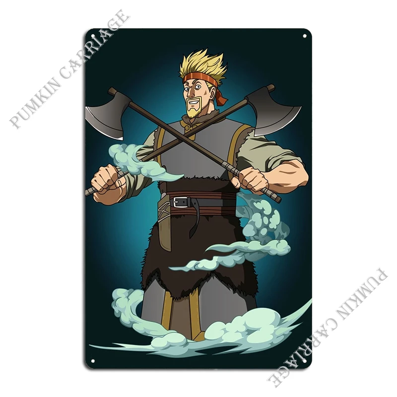 Vinland Saga Thorkell Metal Sign Wall Cave Kitchen Club Living Room Tin Sign Poster