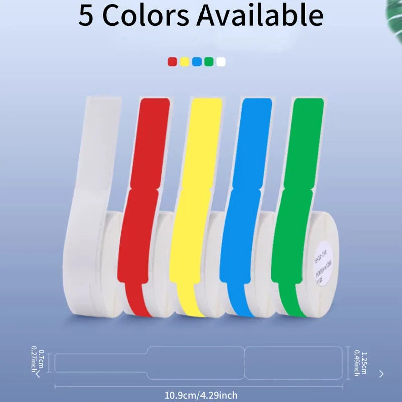 Etykiety termiczne na kable 12*109mm, samoprzylepne, w rolce, do druku, taśma papierowa do identyfikacji przewodów i sieci, do D30 P11 P15