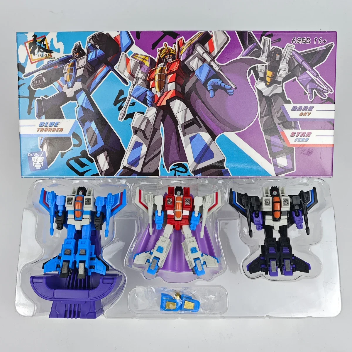 In stock Transformation toys DW-E09 DWE09 DW-E09G Starscream Thundercracker Skywarp 6CM Extremely Small Scale