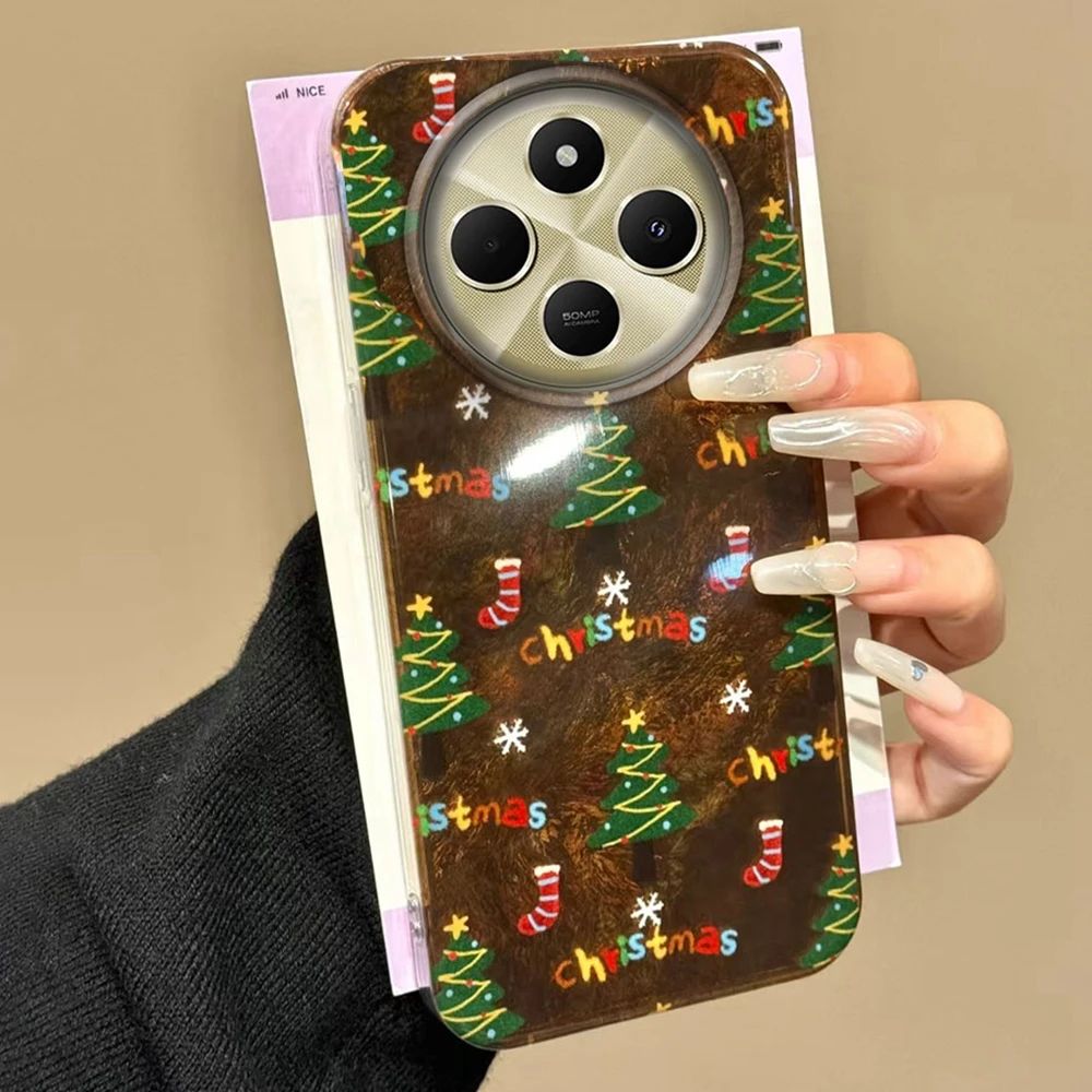 Weihnachten Weihnachtsbaum Telefon Fall für Xiaomi Redmi Hinweis 14 13 12 11 10 11S 10S 9 8 Pro 15 15C 14C 13C A3X A1 A2 A3 A4 9C 9A Abdeckung