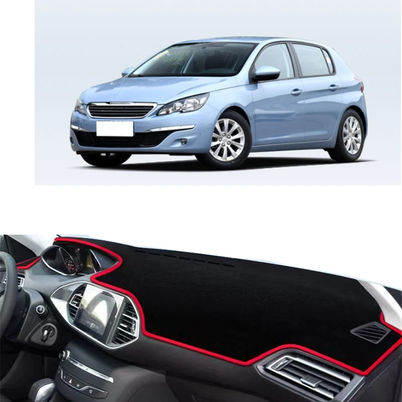 Dashmat Dashboard Cover Mat For Peugeot 308 308SW 308GTI T9 2014-2021 Car Dash Board Sunshade Cushion Carpet Anti-UV Accessories