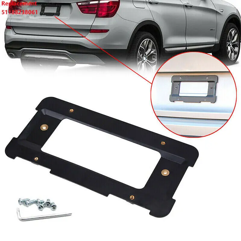 Black US Standard Rear License Plate Base Mount Bracket For BMW 3 5 7 Series X1 X3 X4 X5 License Frame Holder 51187160607