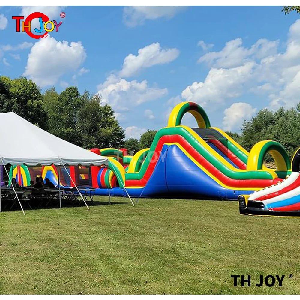 free sea shipping,22*4*5mH commercial Inflatable slide sliding sport games,Inflatable Obstacle Course Bouncy Castle Combo Slide