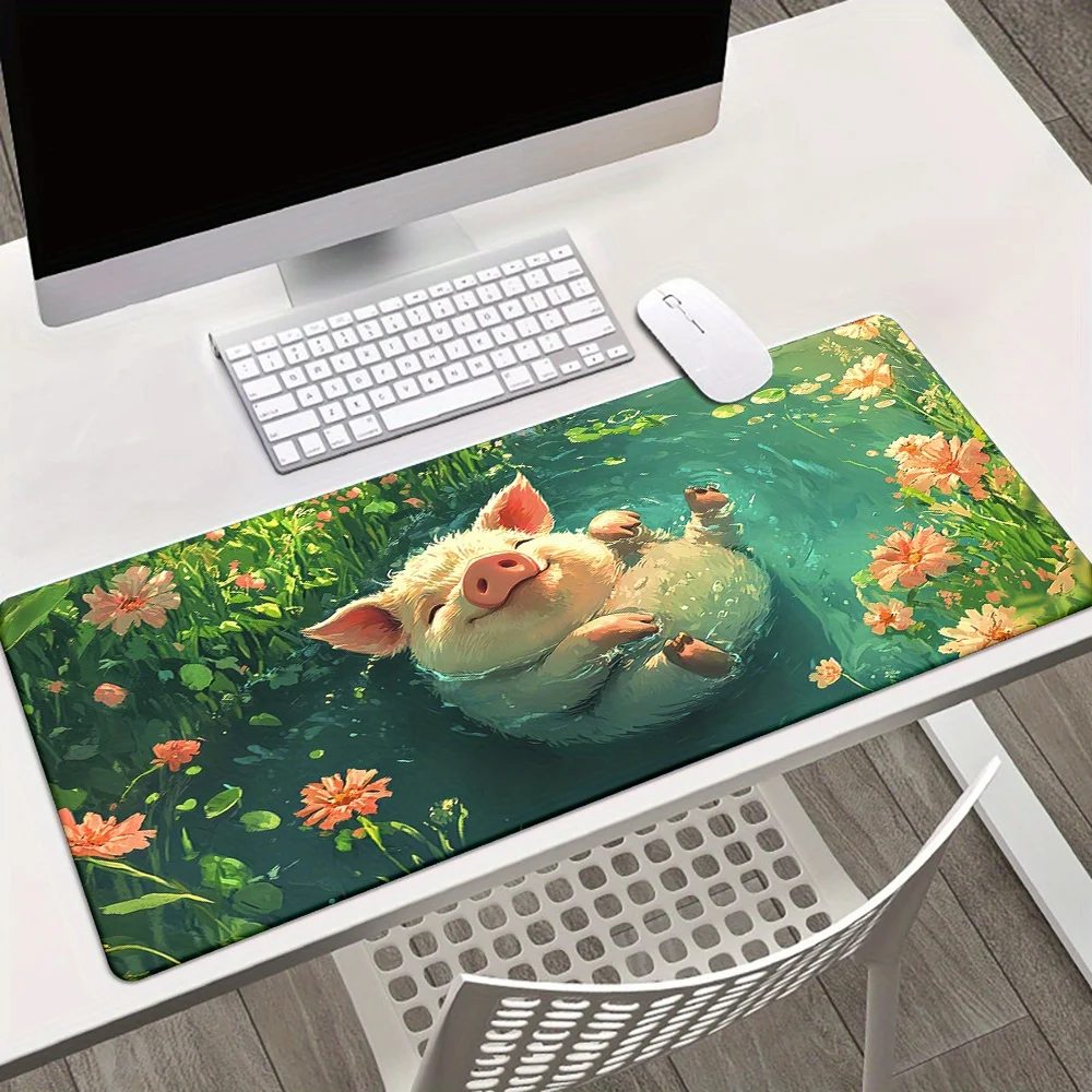 لوحة ماوس مكتب ألعاب كبيرة الحجم ومضادة للانزلاق مقاس XXL، وقاعدة مطاطية ناعمة وملحقات كمبيوتر لسطح القماش الناعم