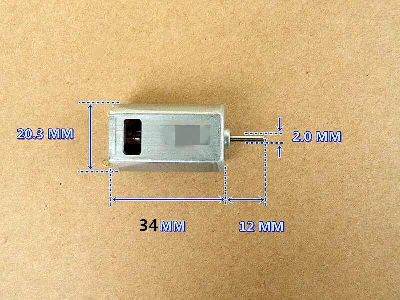 2pcs 180Strong Magnetic Power Carbon Brush DC 3-9V 7.2V 23800RPM High Speed Motor Model Aircraft 20x15x34mm With Cooling Hole