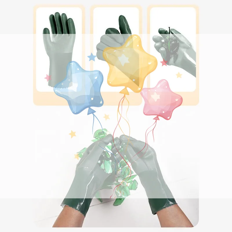 Waterproof Oil-resistant Acid-resistant Alkali-resistant Industrial Anti-corrosion Impregnated Labor Insurance Anti-skid Gloves